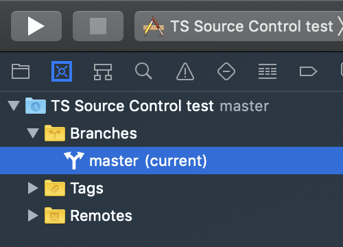 Im Source Control Navigator von Xcode kann man auf alle verfügbaren Branches eines Repositories zugreifen.